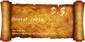 Dostal Zella névjegykártya